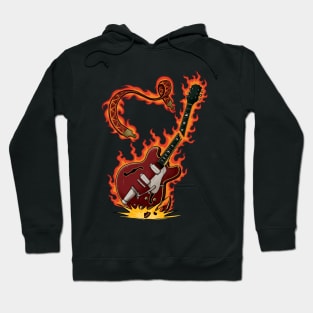 hollow fire guitar Hoodie